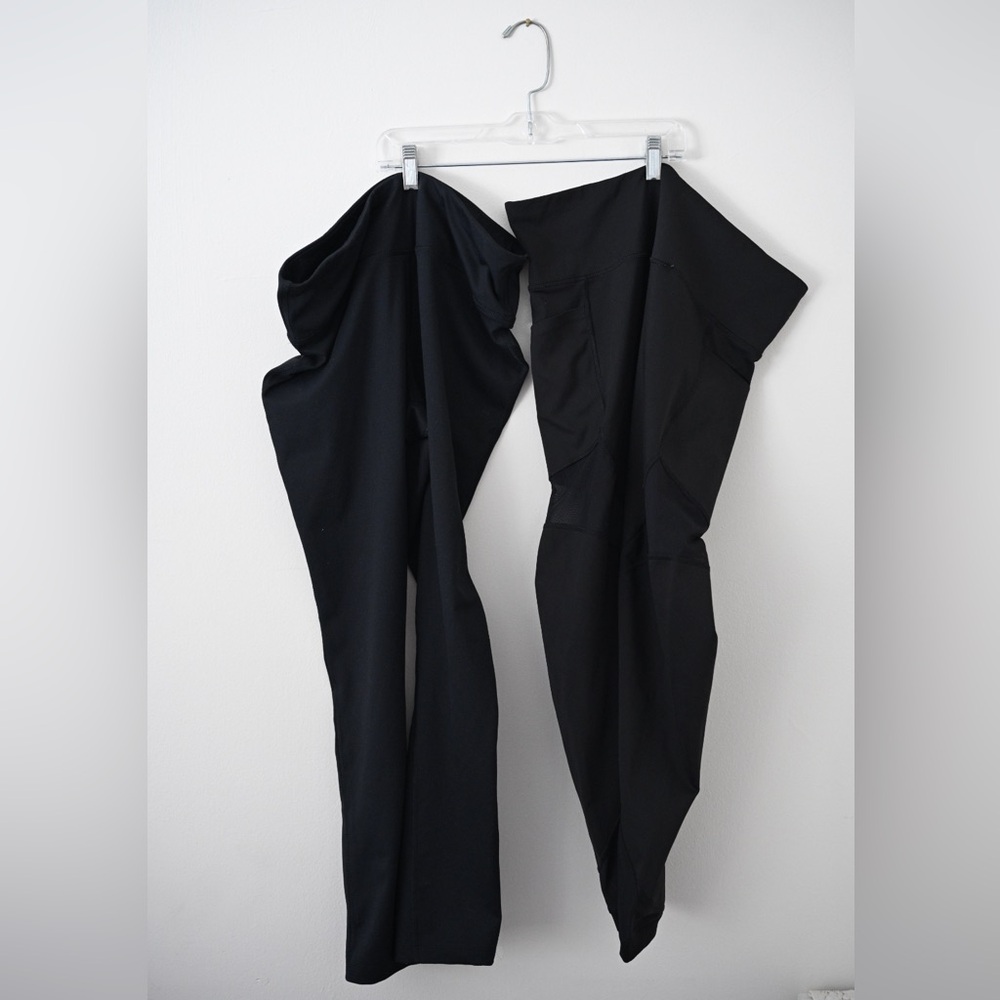 Women’s XL Black High-Waisted Leggings - Bundle of Two - Picture 1 of 16